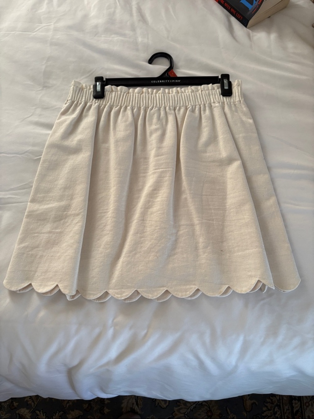 J. Crew Cream Scallop Hem Mini Skirt